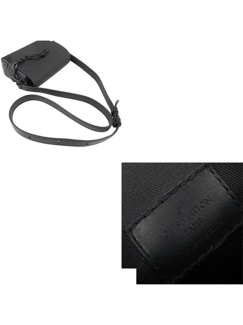 Louis Vuitton Steamer Wearable Wallet Black Monogram Taurillon Shoulder Bag